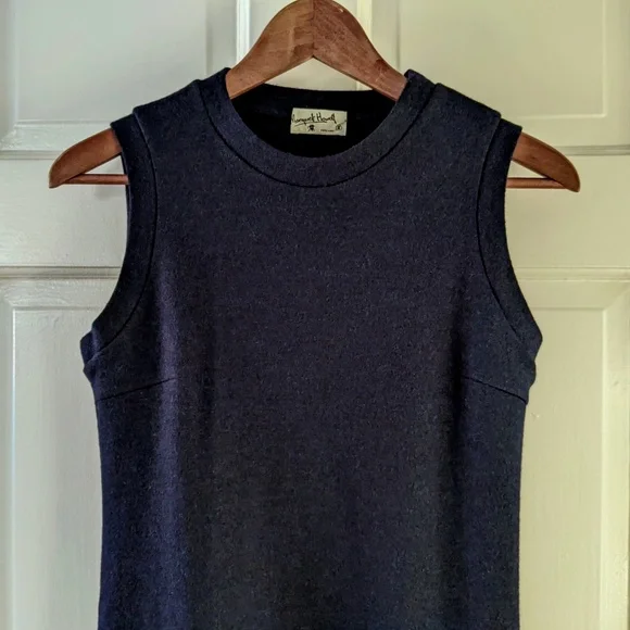 Margaret Howell Navy Blue Sleeveless Wool Dress - Size 2 - Made in Japan - Picture 3 of 5